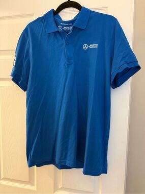 Mercedes AMG Petronas Royal Blue Men's Polo Shirt with Logo